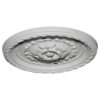 Small Pasadena medallion has a beautiful floral motif in the center, embraced in a beaded and ribbon twist rims.