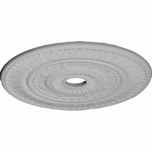Boston decorative medallion for ceiling comes factory primed and is suitable for painting, glazing or faux finish. This ceiling medallion giving you look and feel of plaster while it is much easier to install than plaster or gypsum due to the weight, dimensional stability, precise tolerances and flexibility.