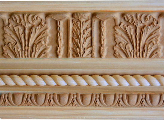 Wood Molding With Large Acanthus Leaf With Tongue Cove