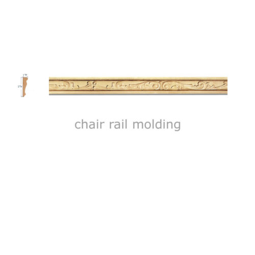 carved wood chair rail molding