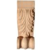 Hartford brackets are carved in a deep relief with acanthus leaf motif on the front and acorns on the sides
