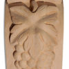 Santa Monica wood brackets are carved in a deep relief with grape cluster motif on the front and grape leaf scroll on the sides