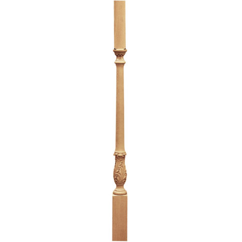 Balusters are hand-carved from premium selected hardwood