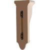 Mission concave wood corbels design features recessed paneled front