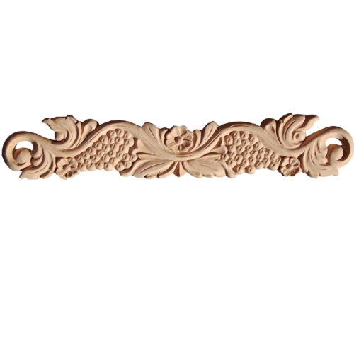Messina wood carvings crafted from premium selected hardwood. Wood carvings feature carved in deep relief grapevine motif with flowers a