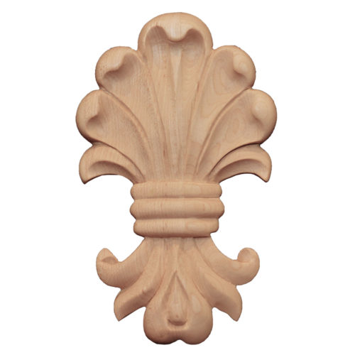 Baltimore wood plaques are carved in a deep relief with leaf motif