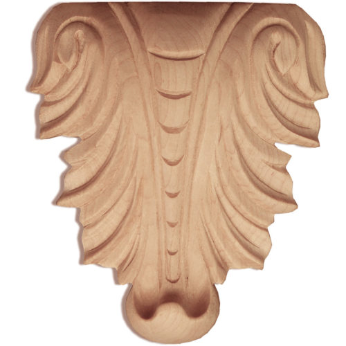 Acanthus leaf carved in deep relief design to achieve the highest degree of quality and details