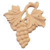 Wood carvings feature carved in deep relief grape clusters