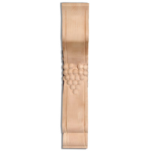 Elegant design of Tucson hard wood brackets features beautiful grape leaf scrolls and grape clusters