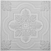 The Acanthus leaf and line ceiling tile is modeled after an original historical pattern and design.