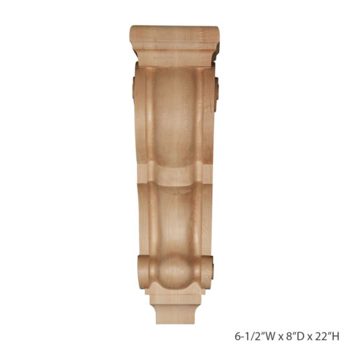 The Classic wood corbel is carved from the highest quality of wood