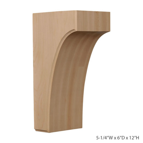 Enjoy the warmth and beauty of the simple Aspen wood bracket.