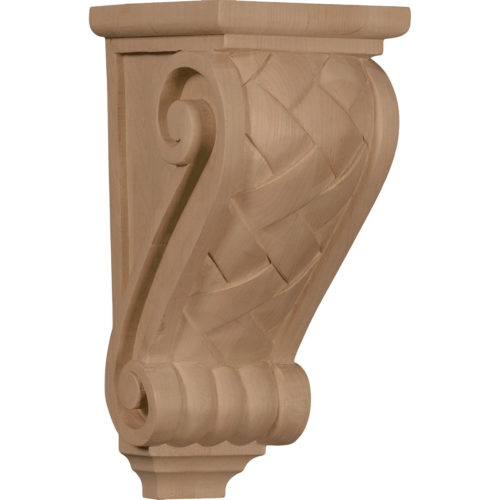The Davie basket weave corbel is carved from the highest quality of wood.